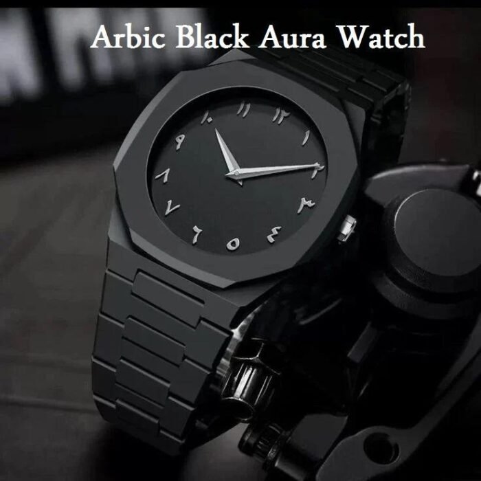Black Arabic Aura Watch Luxury