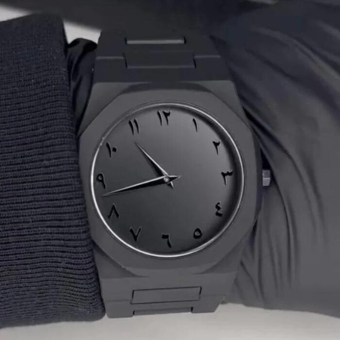 Black Arabic Aura Watch Luxury - Image 6