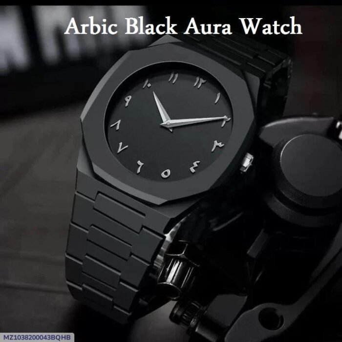 Black Arabic Aura Watch Luxury - Image 2